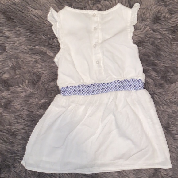 Janie and Jack Girls White Cotton Dress - Picture 3 of 4